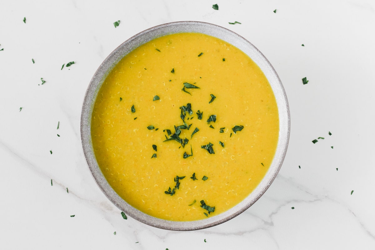 Quinoa and Lentil Soup with Thermomix