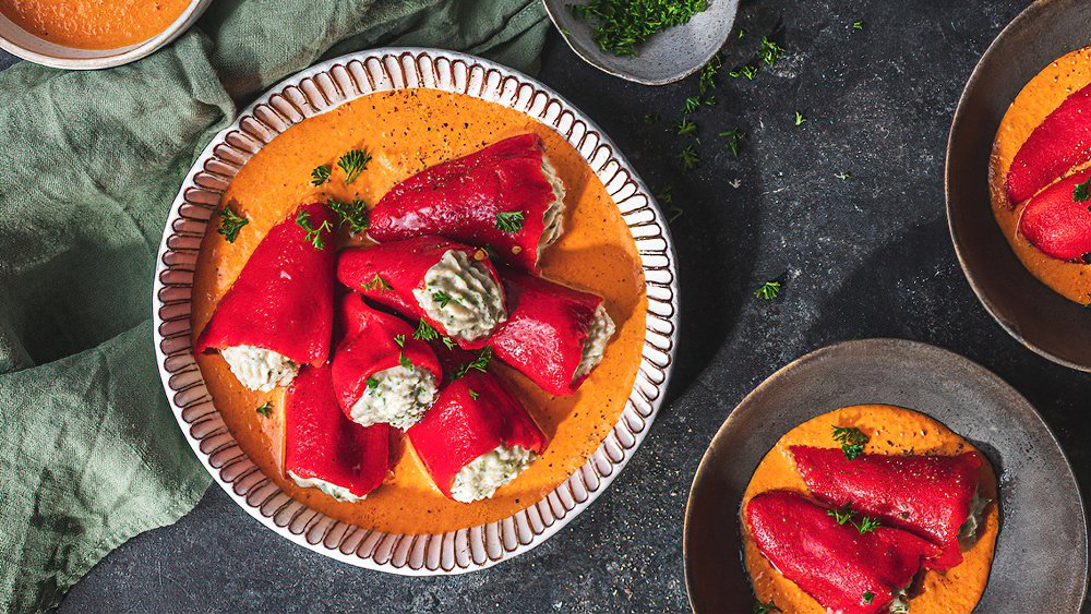 Receta de Pimientos de piquillo rellenos de bacalao al estilo asiático