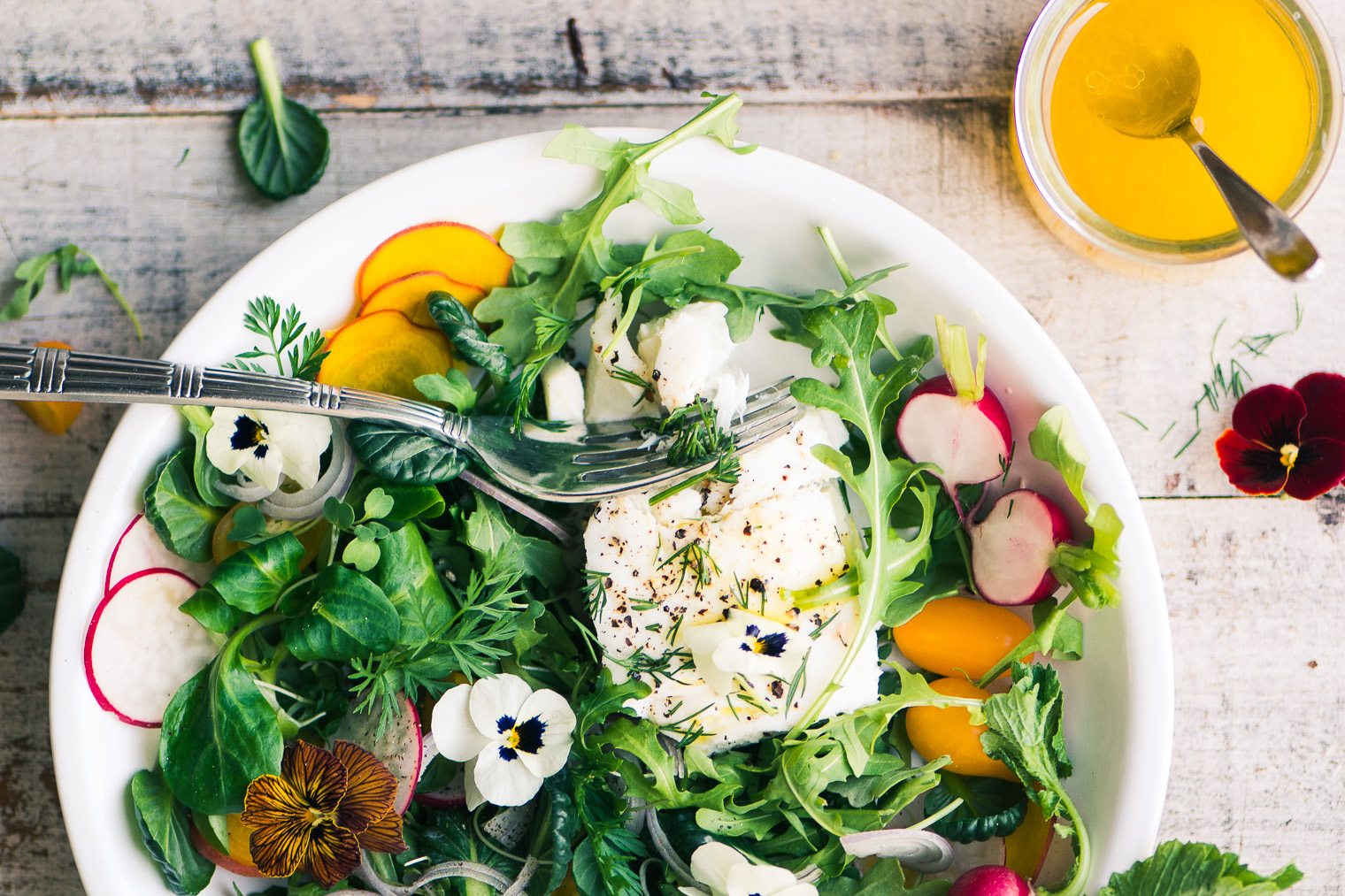 Halibut Salad with Citrus Dressing