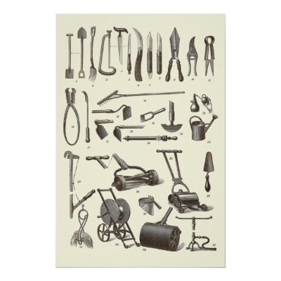 Retro Garden Tools Wall Decor