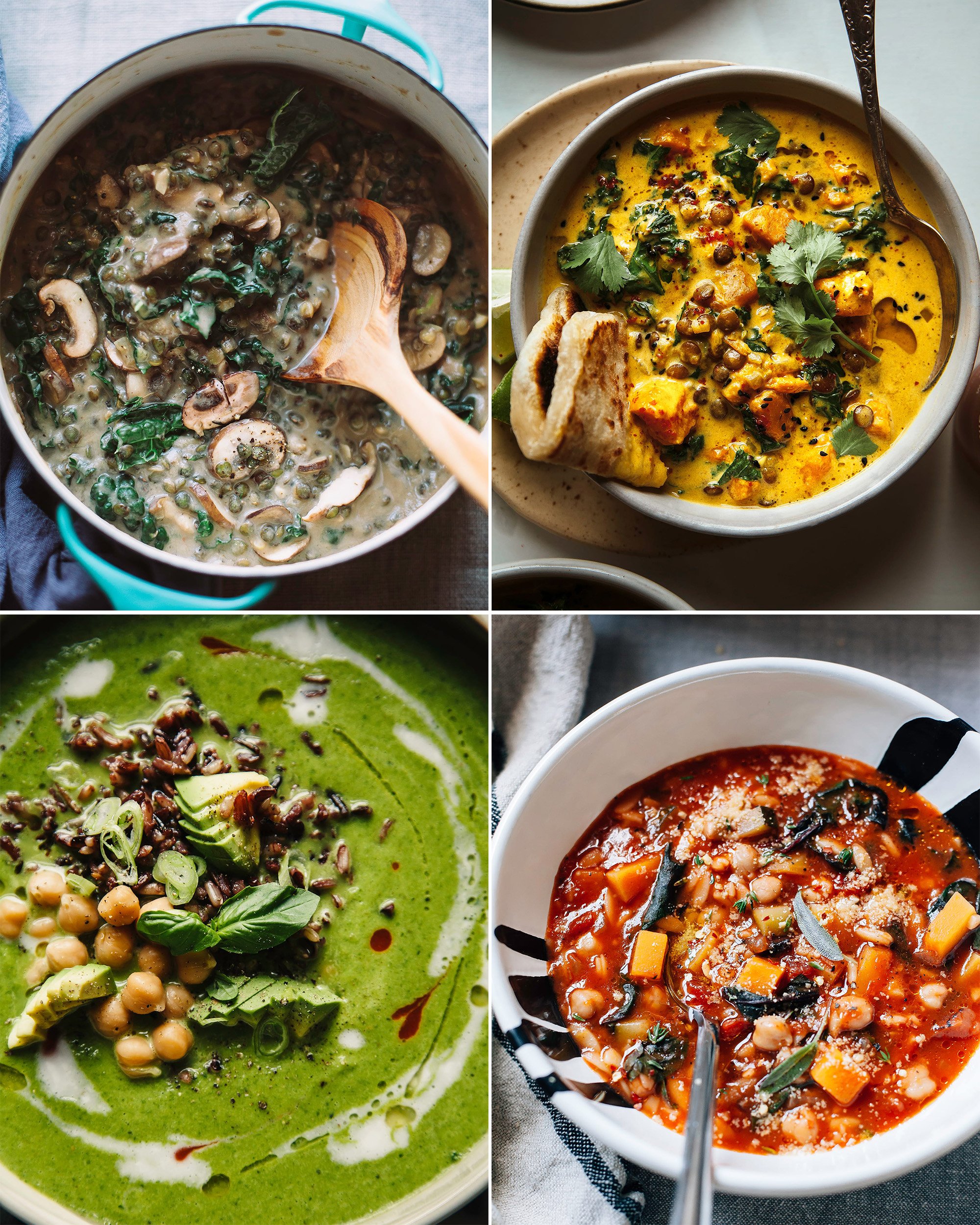 10. Creamy Mushroom and Spinach Stew
