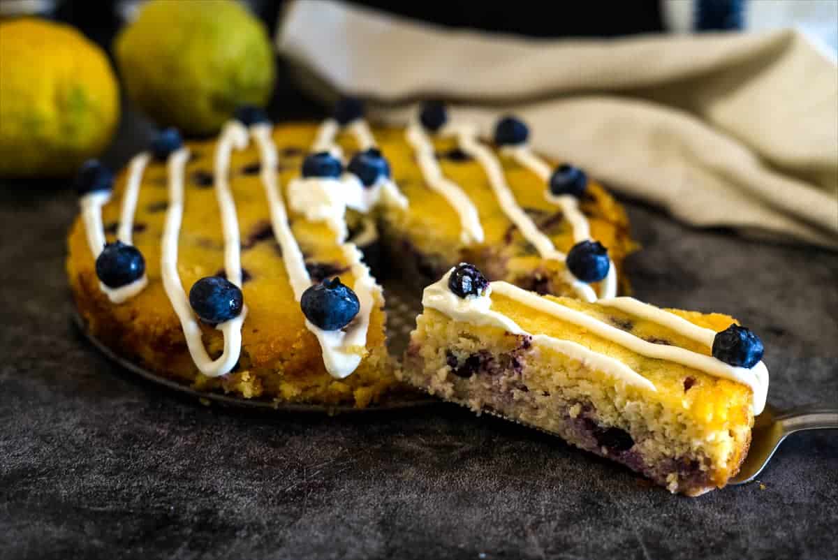 Blueberry Coconut Flour Cake
