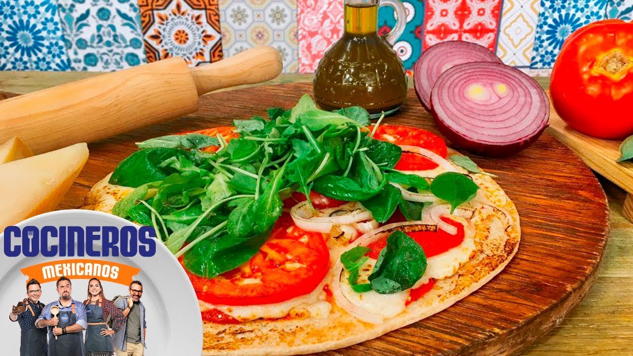 Pizza Margherita con masa de quinoa