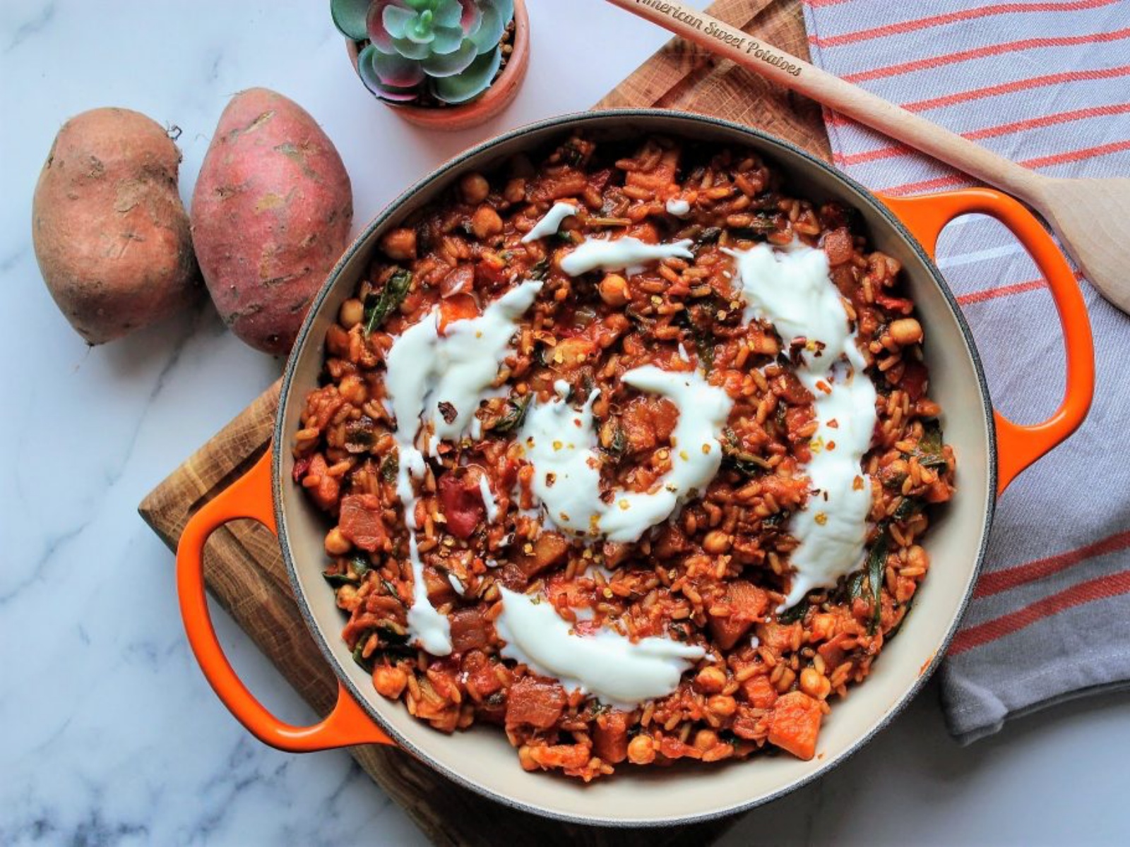 Sweet Potato and Chickpea Biryani