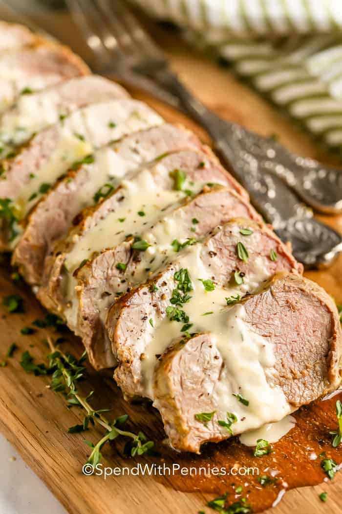 Pork Loin with Dijon Mustard Sauce