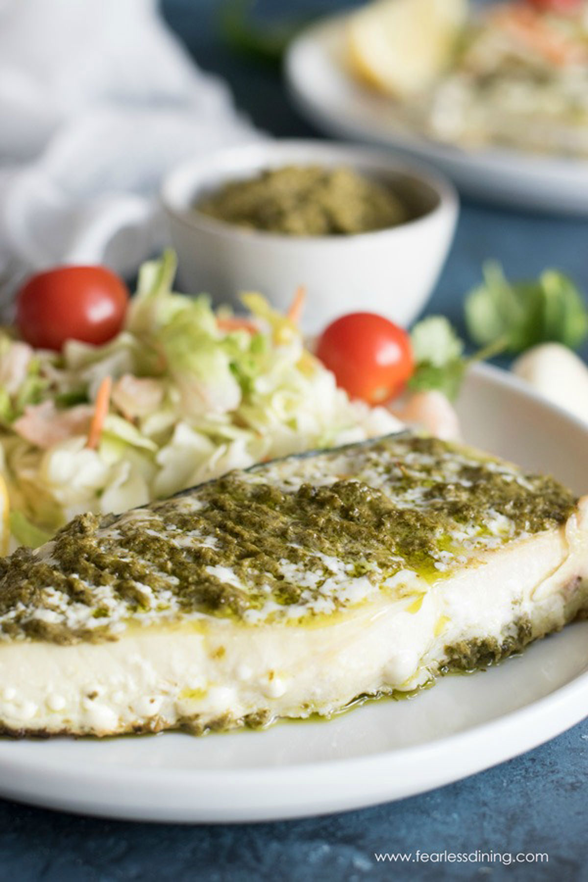 Halibut with Pesto