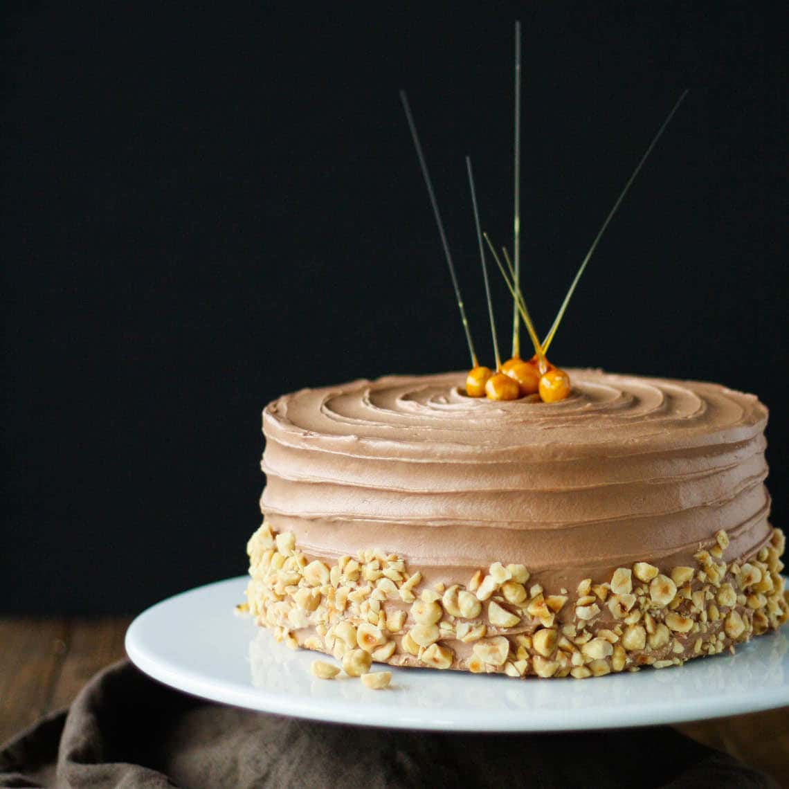 Hazelnut Cake with Chocolate Hazelnut Spread