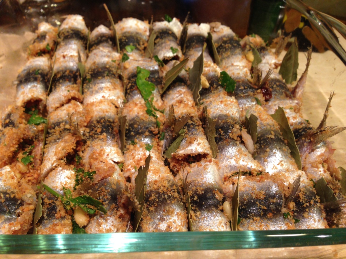 Sarde a Beccafico con vino blanco