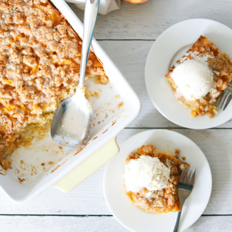 Low-Carb Peach Cobbler Cake Recipe