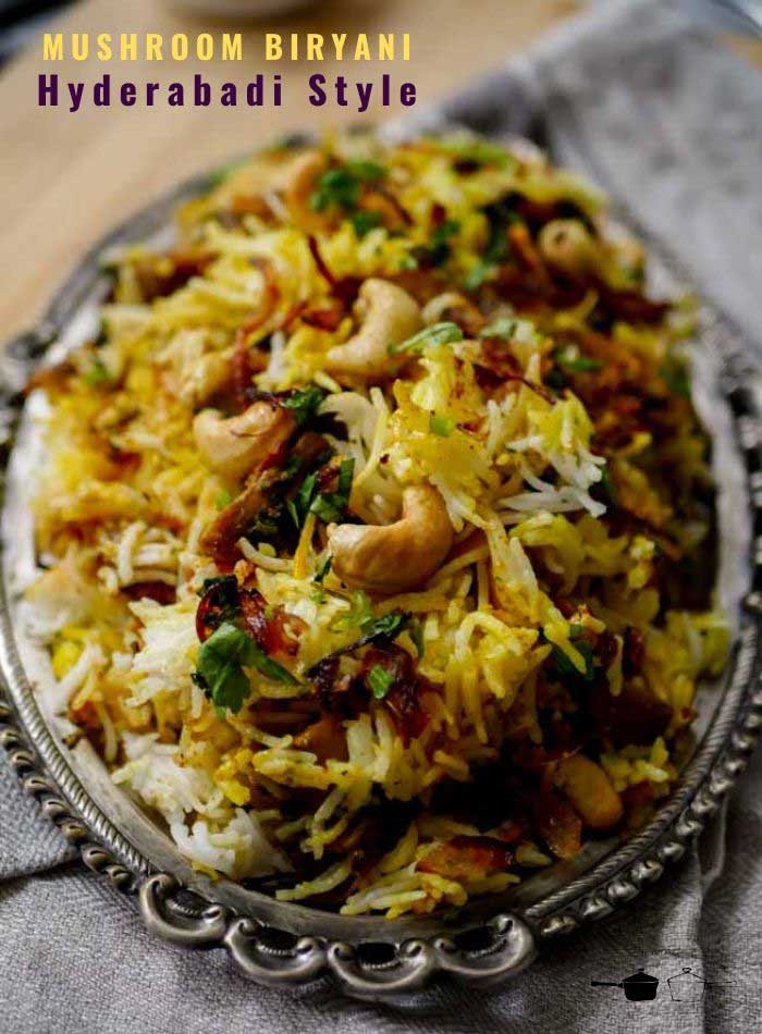 Mushroom Dum Biryani