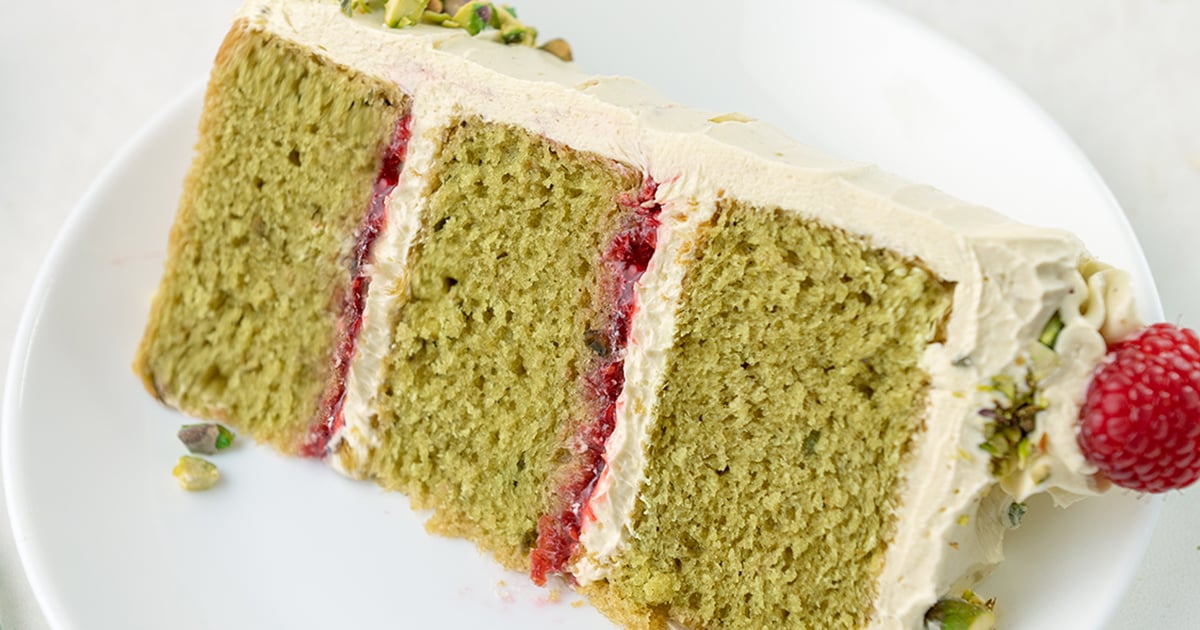 Pistachio and Raspberry Cake