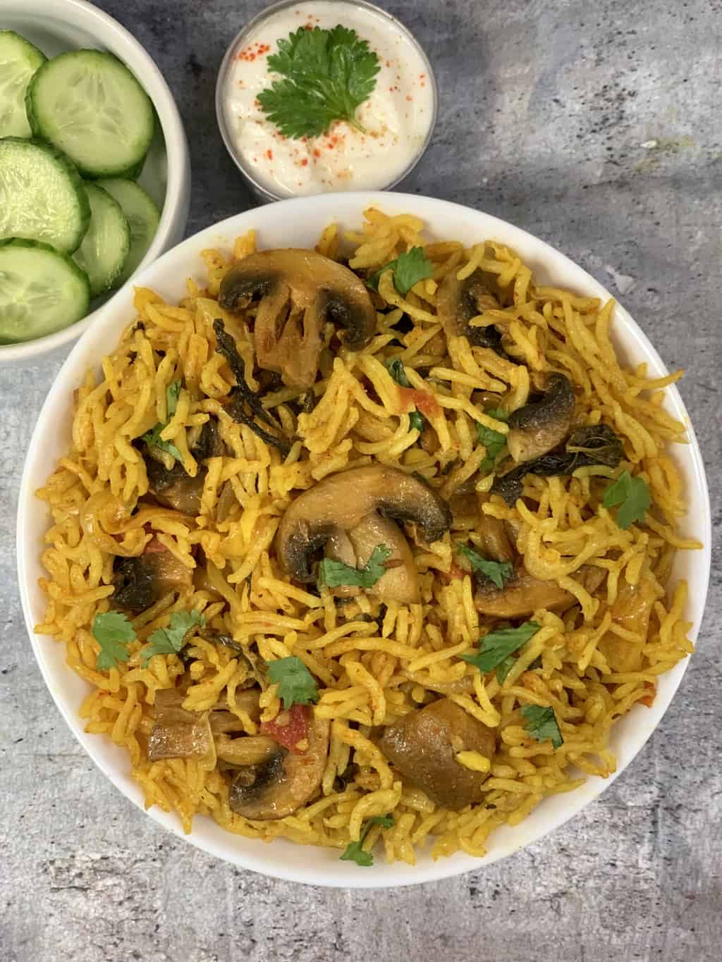 Broccoli and Mushroom Biryani