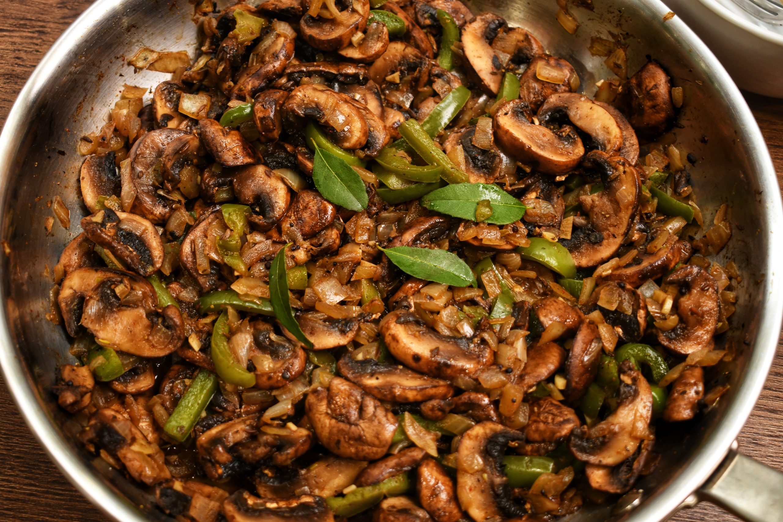 Chettinadu Mushroom Pepper Fry