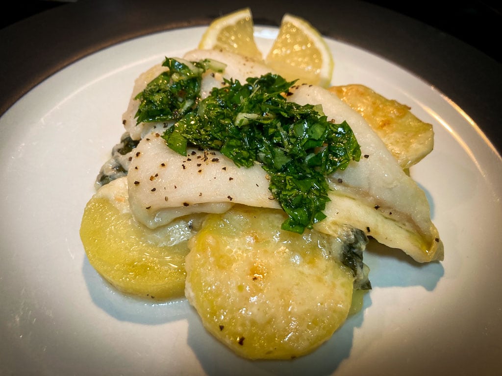 Halibut and Potato Gratin