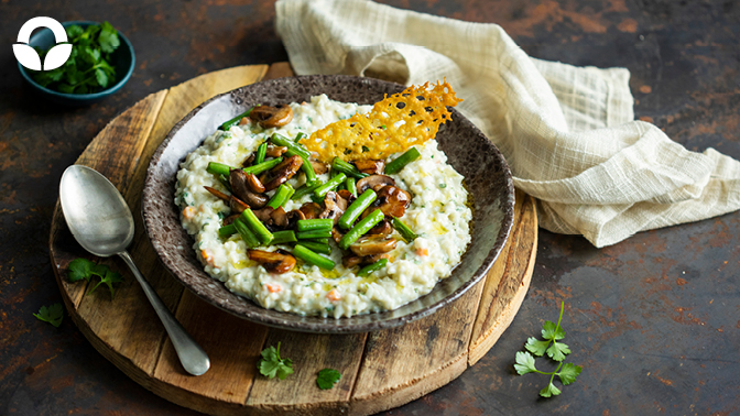 Green Bean and Mushroom Risotto