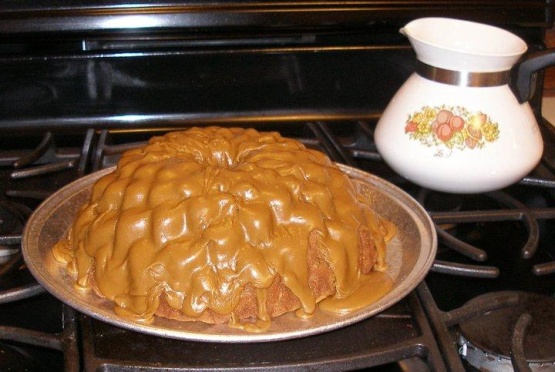 Pistachio Cake with Caramel Frosting