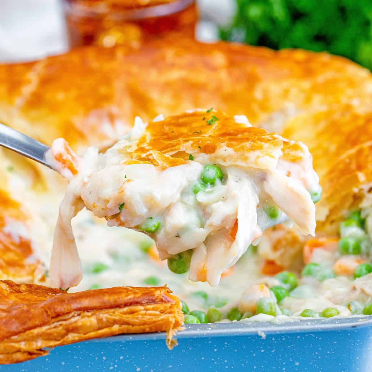 Chicken and Vegetable Puff Pastry Pot Pie