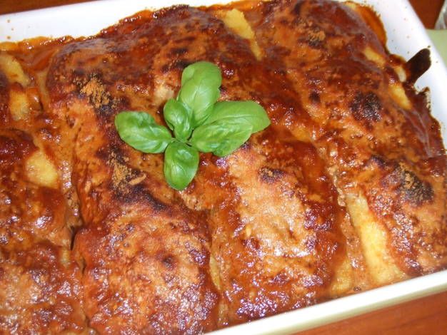 Polenta con berenjenas y tomates secos