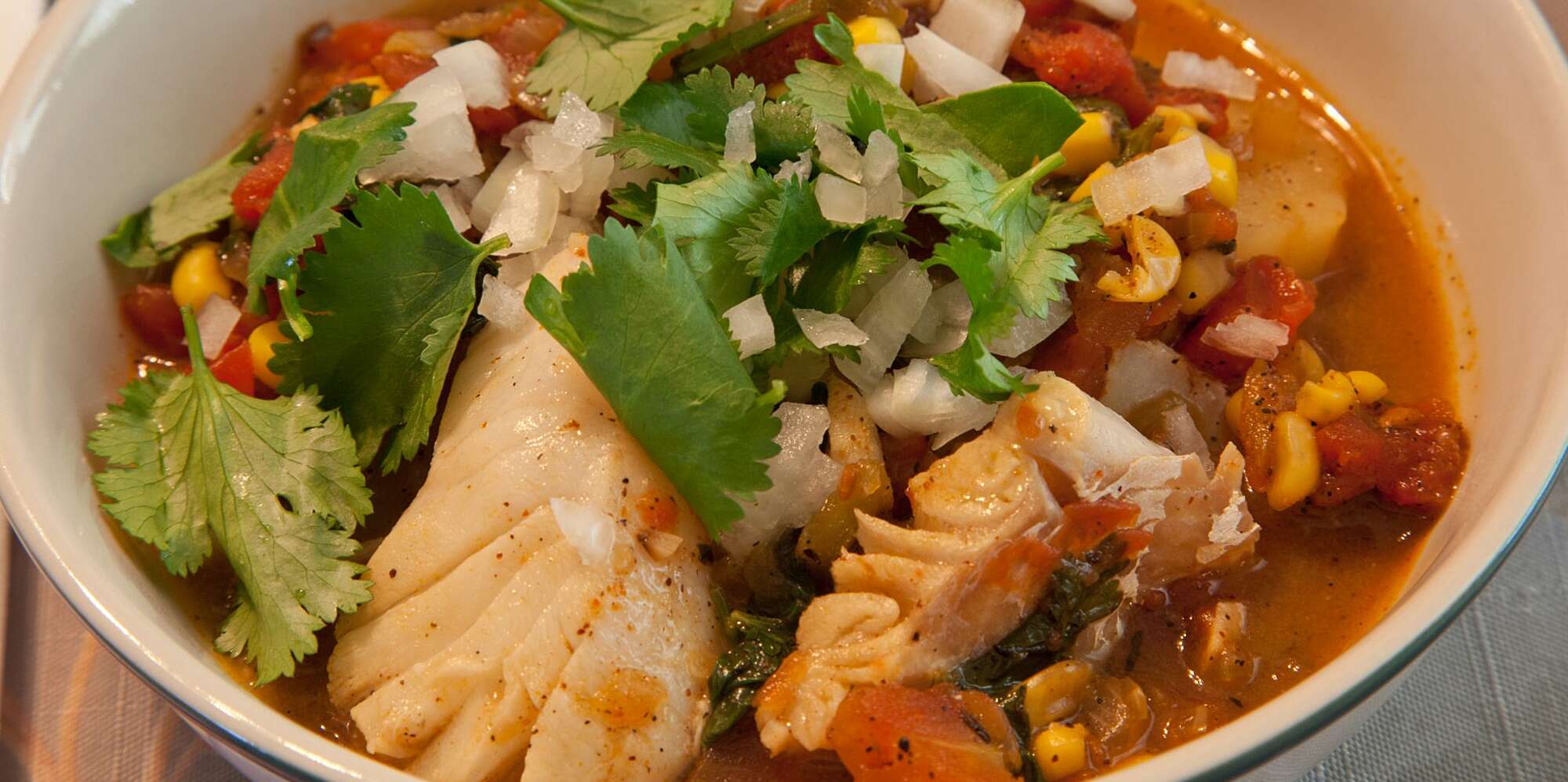 Sopa de pescado al estilo mexicano
