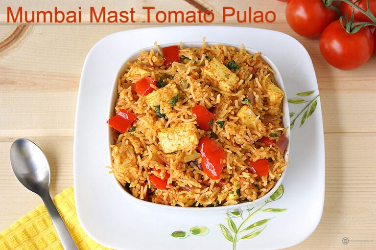Tomato Rice with Paneer