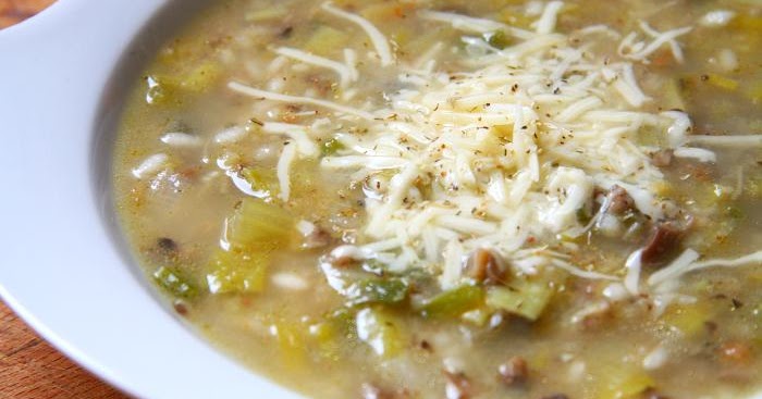 Receta de Porrusalda con champiñones