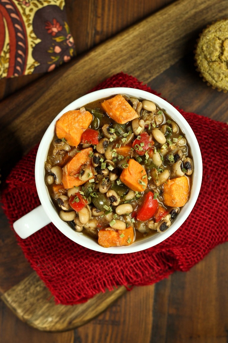 7. Sweet Potato and Black Eyed Pea Stew