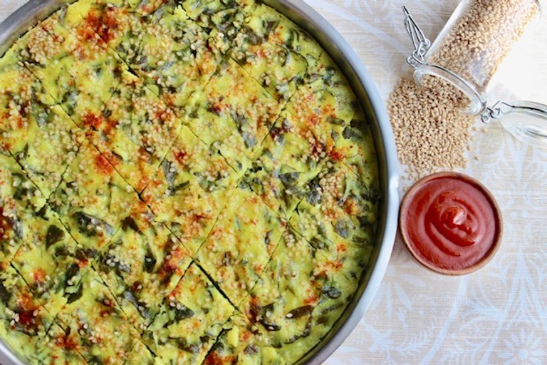 Spinach Dhokla