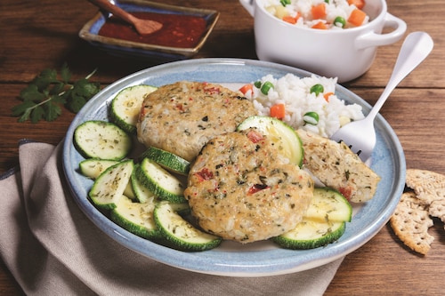 Croquetas de pollo con verduras