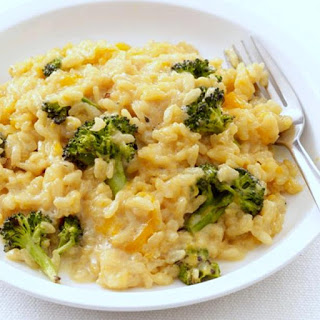 Risotto de brócoli y queso azul
