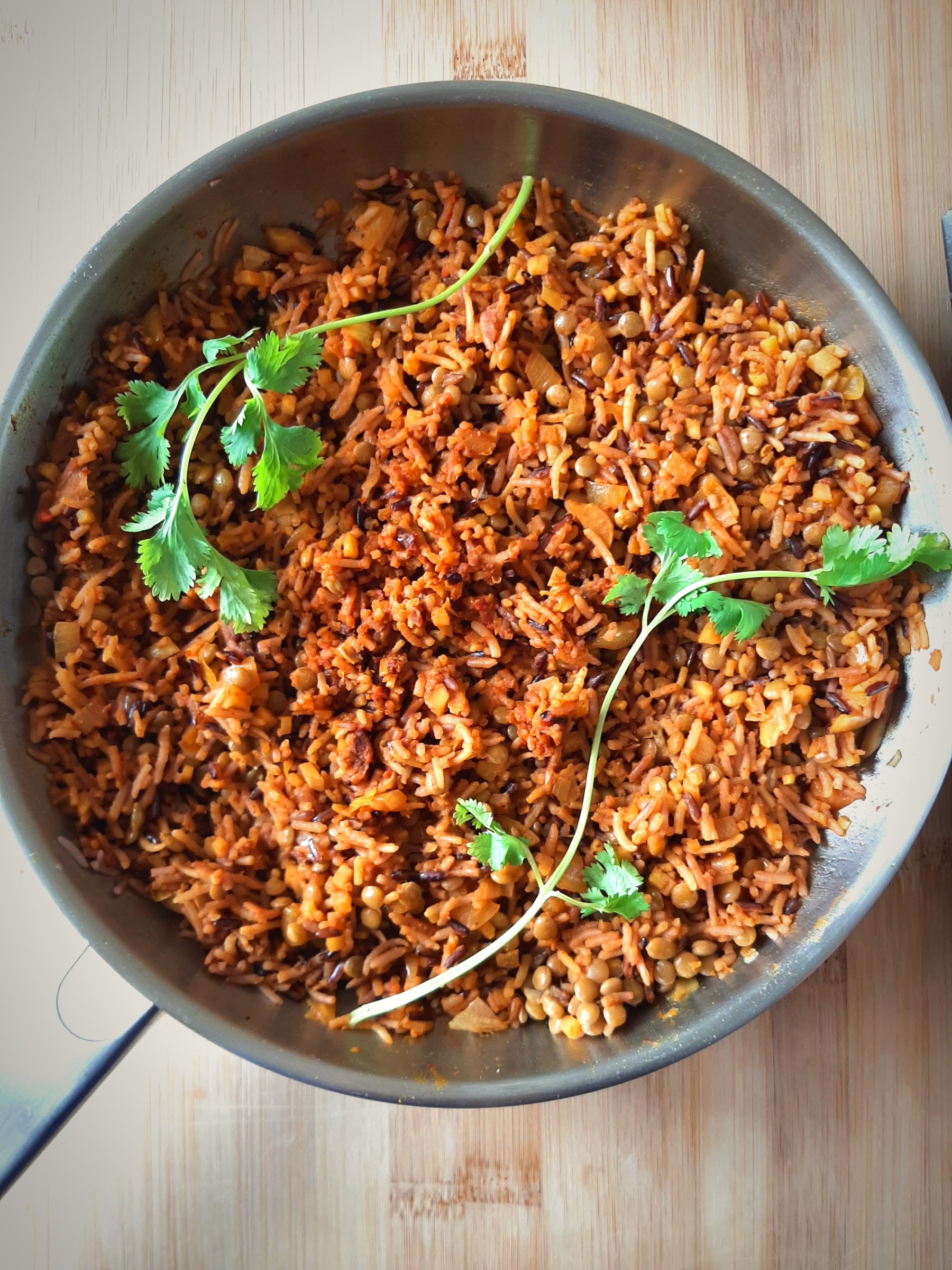 Tomato Rice with Lentils
