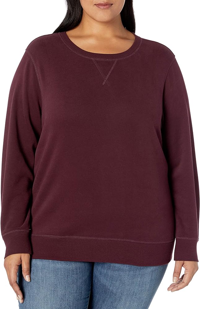 8. Amazon Essentials Women's French Terry Fleece Crewneck Sweatshirt