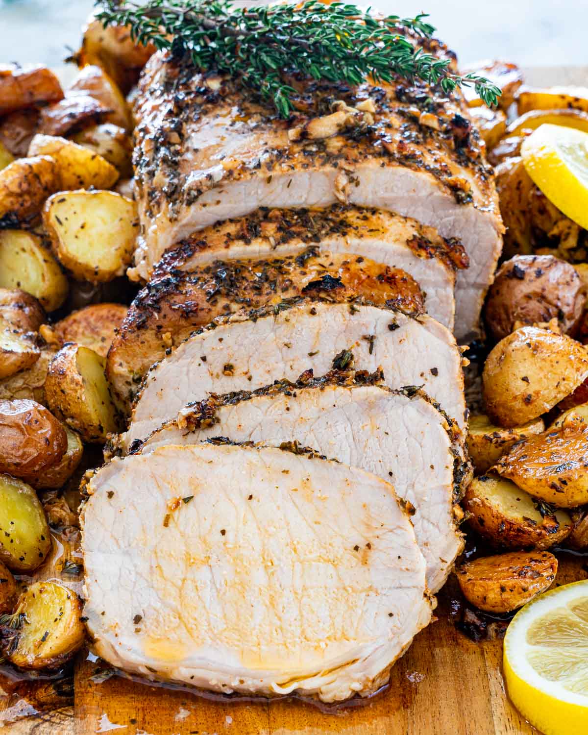 Pork Loin with Lemon and Garlic