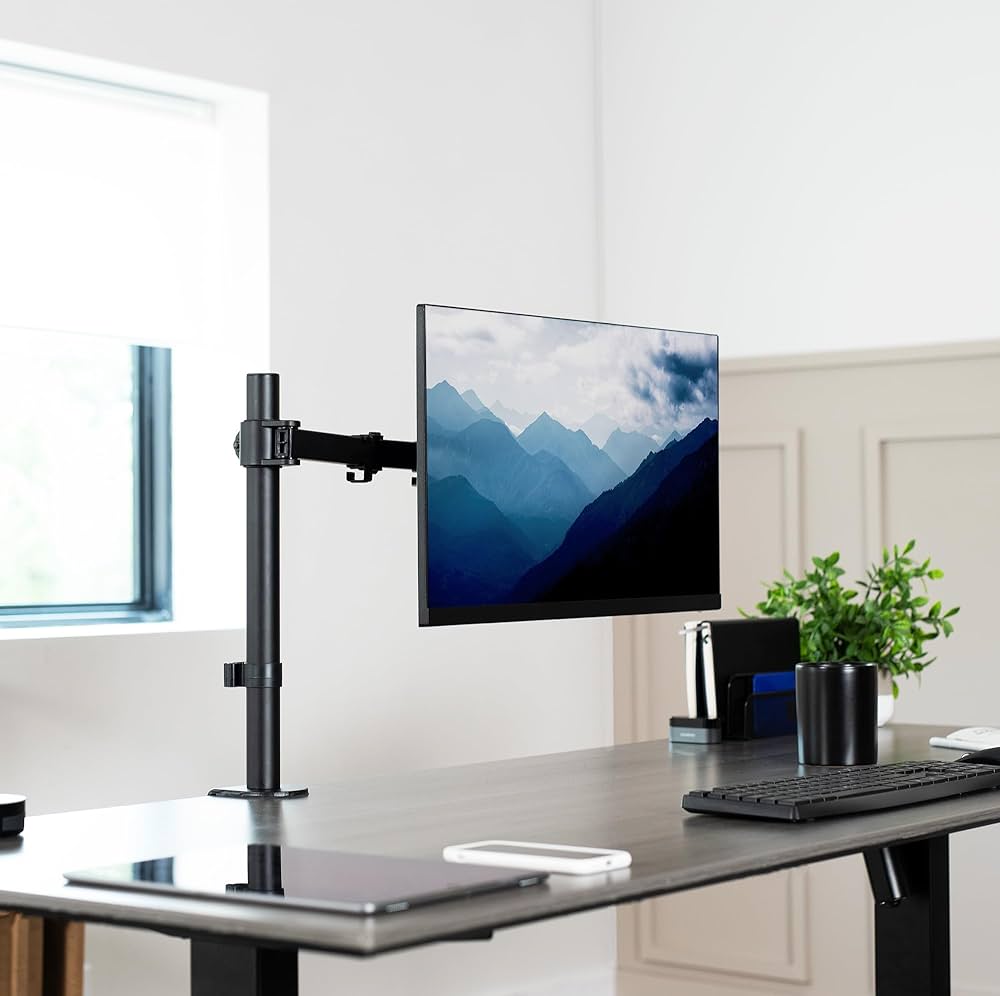 VIVO Premium Aluminum Single LCD Monitor Desk Mount Stand