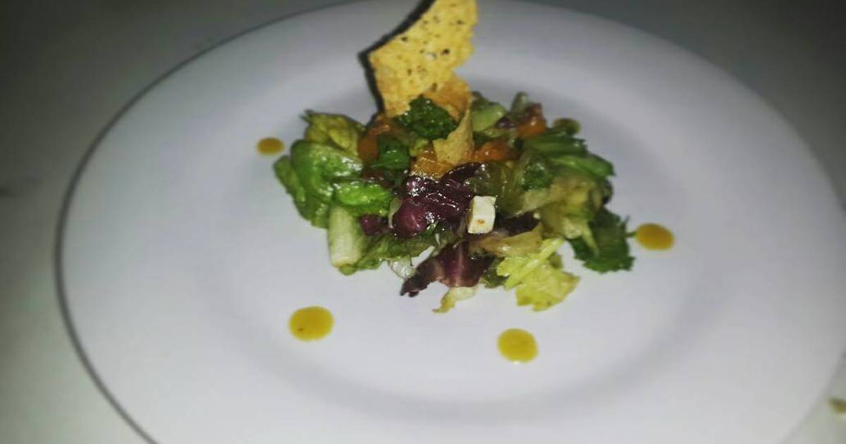 Receta de Xató con crujiente de jamón
