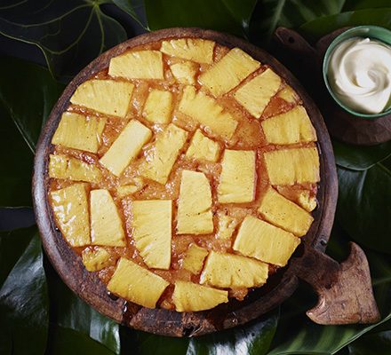 Pineapple Upside-Down Cake with Cinnamon