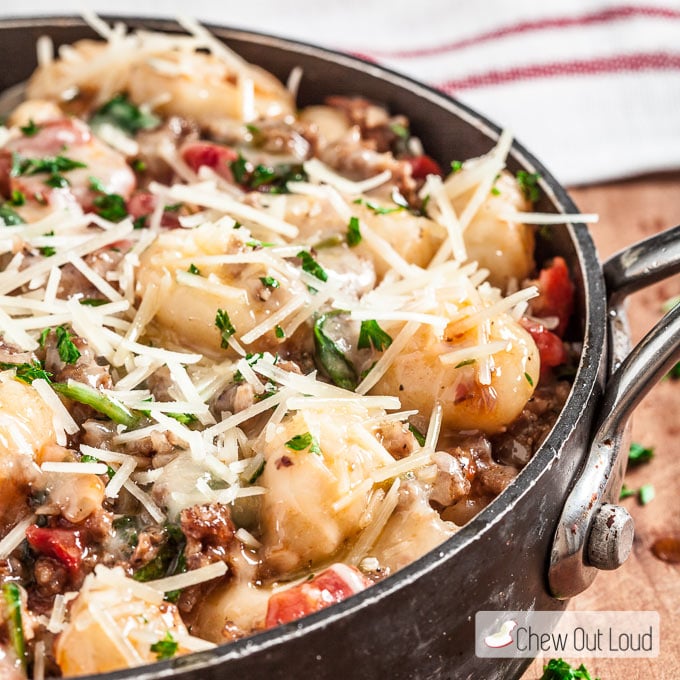 Gnocchi with Sausage and Spinach