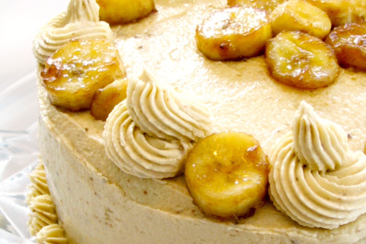 Dairy-Free Caramel Banana Cake
