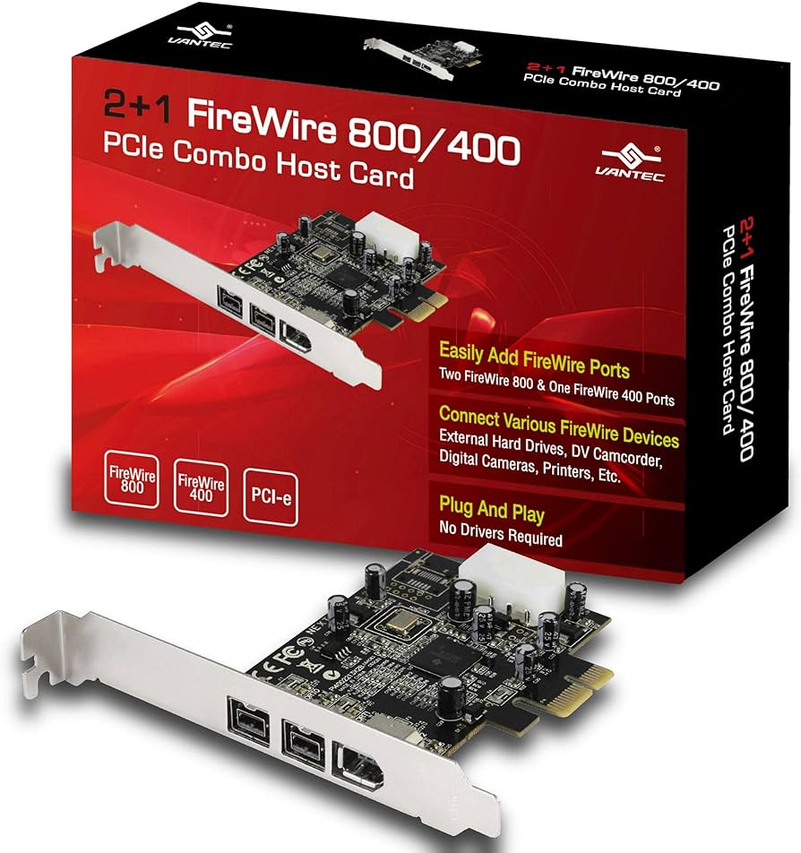 Vantec 2+1 FireWire 800/400 PCIe Combo Host Card