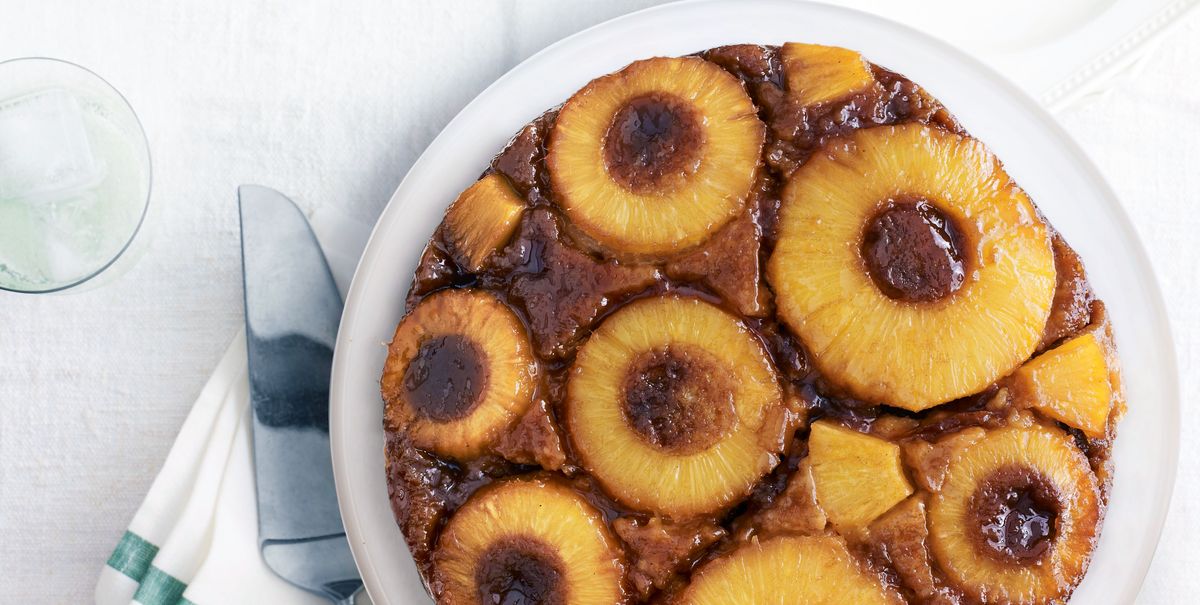 Pineapple Upside-Down Cake with Salted Caramel Sauce