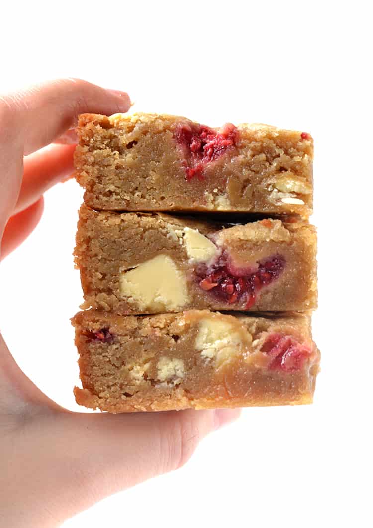 White Chocolate Raspberry Blondies