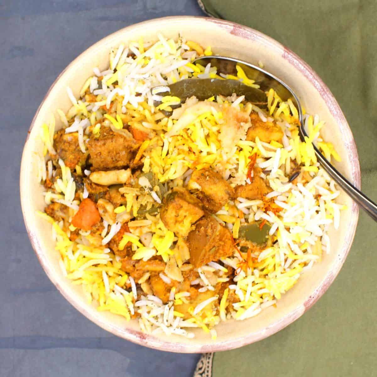 Vegetable Biryani with Tofu