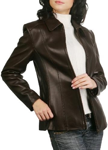 BGSD Women's 'Victoria' Zip Front Leather Jacket