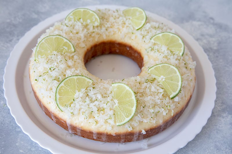 Coconut Coffee Cake with Lime Glaze