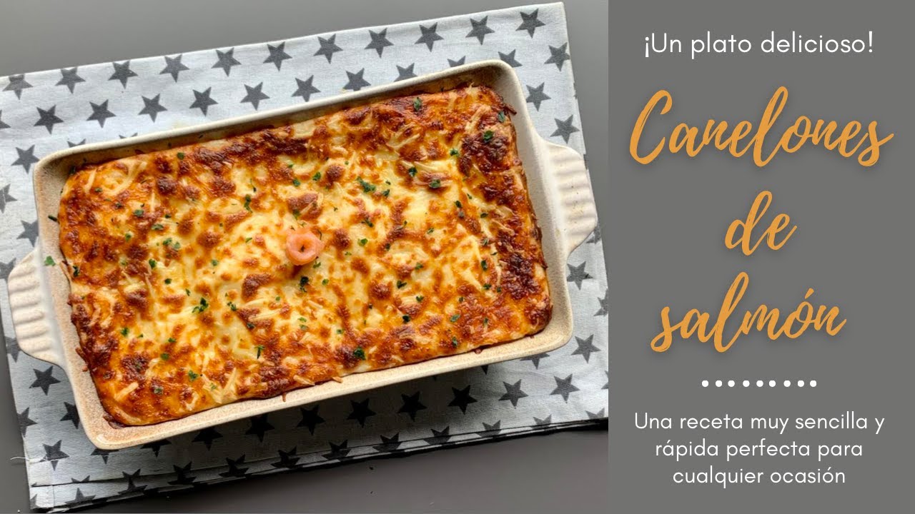 Canelones de salmón al horno