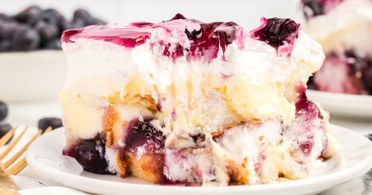 Blueberry Angel Food Cake