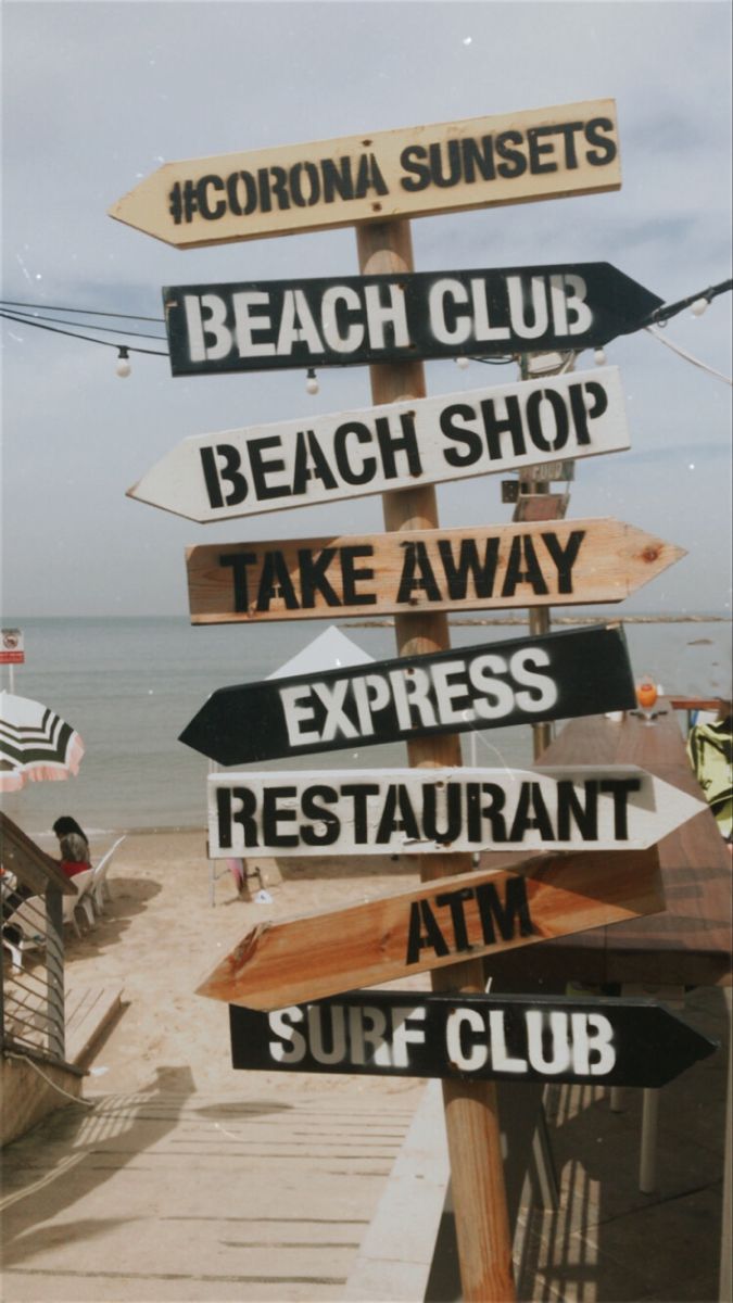Beach Signpost - Sunset Spot