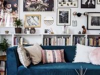 Eclectic Black and White Kitchen with Vintage Accents