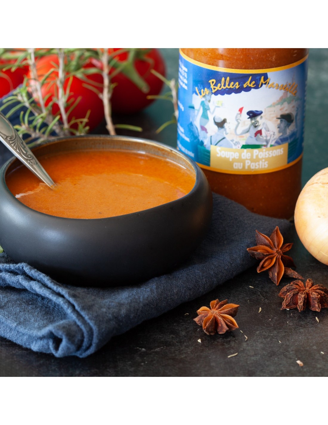 Sopa de pescado con toque francés