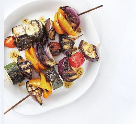 Honey Mustard Vegetable Skewers