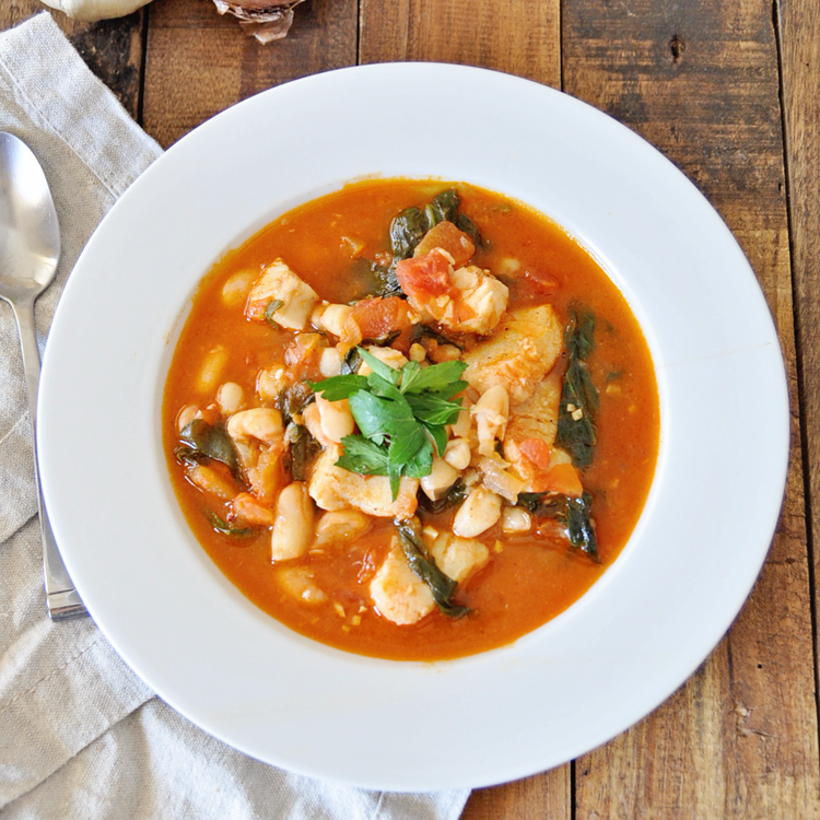 Cod and Spinach Stew